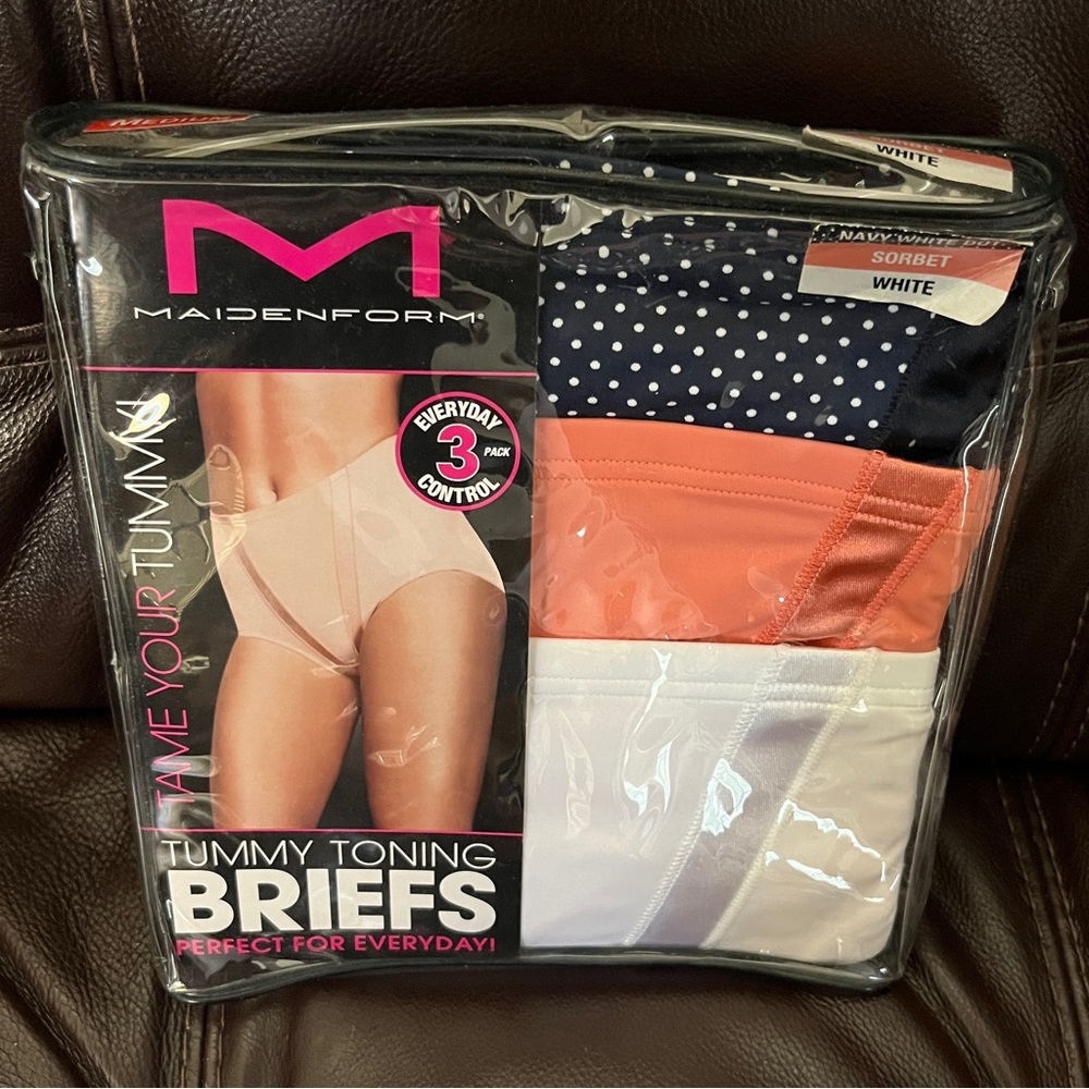 Maidenform Tummy Toning Briefs, 3-pack, size M